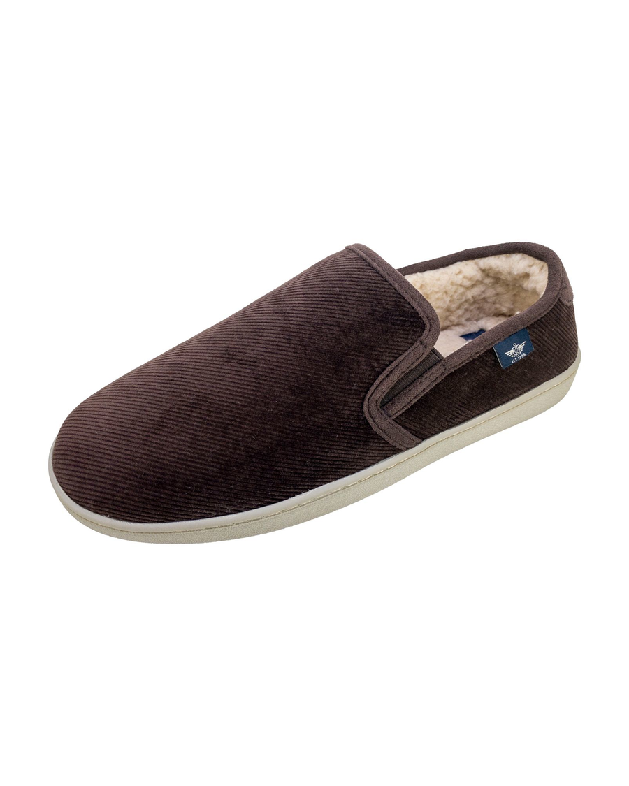 (image for) High Quality Twin-Gore Slip On Corduroy Slippers